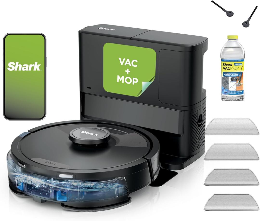 Shark Matrix Plus Robot Vacuum and Mop with Self-Empty HEPA Base, Sonic Mopping, Matrix Clean, Home Mapping, HEPA Bagless Self Empty Base, CleanEdge, for Pet Hair, UR2650WS