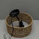 Boho Light Fixtures Ceiling Mount, 12.6" Rattan Ceiling Lights, 3-Light Hand Woven Semi Flush Mount Ceiling Light Fixture, Farmhouse Wicker Ceiling Lights for Bedroom Hallway Entryway Kitchen