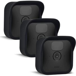 Hisewen Silicone Cover Case for All-NEW Blink (3rd Gen), 3 Pack Weather Resistant Protective Cover Cover for Blink Indoor Outdoor Home Security Camera (Black)