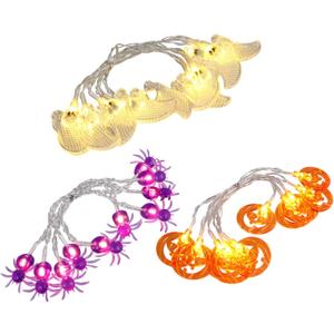 IMIKEYA 3sets Halloween Spider Decorative String Lights Creepy Battery Operated Layout for Indoor and Outdoor Decor Warm Led Lights for Halloween Parties and Decorations