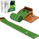 Putting Green Indoor Outdoor Mat: Golf Putting Mat with Durable Solid Wooden Base & Auto Ball Return, Luxurious Velvet Surface with Lay-Flat Technology - Christmas Ideal Gifts for Men/Dad (Standard)