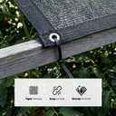 ColourTree 50% Black Shade Cloth, 16FT x 20FT Mesh Tarp, UV Resistant Netting with Upgrade Grommets for Plant Cover, Greenhouse, Chicken Coop, Barn, Kennel, Garden