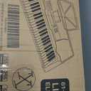 61 Key Portable Electronic Keyboard Piano w/Lighted Full Size Keys, LCD, Headphones, X-Stand, Stool, Music Rest, Microphone, Note Stickers, Built-In Speakers,3 Teaching Modes