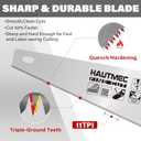 HAUTMEC 14" Hand Saw for Wood Cutting & Woodworking, 11 TPI Small Crosscut Handsaw with Triple-Ground Teeth, Fine Cut Saws for PVC, Plastic & Trees-HT0024