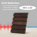 AMZDEPOT Wood Slat Wall Panel, 48'' x 24'' Wood Panels for Wall, 3D Soundproof Wall Panels, Large Acoustic Panels for Interior Ceiling and Wall Decor Noise Reduction, 2 Pack, Walnut