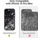 Genuine Forged Carbon Fiber Case for iPhone 15 Pro Max, Military Grade Drop Protection, Shockproof Phone Cover with Aluminum Alloy Buttons and Camera Frame - Glossy Blue