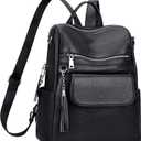 ALTOSY Genuine Leather Backpack Purse for Women Large Convertible Shoulder bag Ladies Crossdody Bag with Tassel