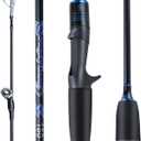 Sougayilang Fishing Rods Ultra-Sensitive Carbon Spinning Rods Blanks with Comfort EVA Grip Rod Handle 2 piecesTrout Rod