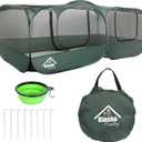 Kinsha Portable Chicken Coop Chicken with a New Upgraded Detachable Bottom Cover for Small Animals Foldable Outdoor Indoor Enclosure Chicken Pen- and Complete with a Feeder Bowl and Storage Bag
