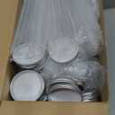 24 Pack Winter Reusable Cups Bulk 13.5 oz Plastic Cups with Lids and Straws Winter Drinking Holiday Set Reusable Party Coffee Jar Water Bottles for Party Drinks (White Snowflake)