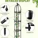 1 Pcs 6.7FT Garden Obelisk Trellis for Climbing Plants Outdoor, Rustproof Metal Plant Flower Trellises,Garden Obelisk Trellis for Indoor Outdoor Flowers Vegetable Fruits Vines Support