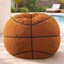 Sports Basketball Bean Bag Chair - Giant Bean Bag Chairs for Adults and Kids - Oversized Bean Bag Sofa Couch with Filler - Plush BeanBag Furniture for Living Room Bedroom Dorm Office - 44 Inch
