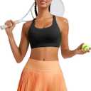 RUNNING GIRL Sports Bra for Women, Molded Cup High Impact Sports Bras for Women with Sewn in Pads (Black, XXL)