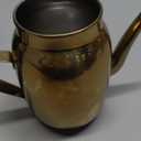 Amosfun 420ml Olive Oil Bottle Dispenser Stainless Steel Drop-free Pouring Oil Pot Kitchen Vinegar Cruet Storage Container Kitchen Favors (Gold)