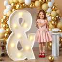 imprsv Marquee Light Up Letters, 3FT Mosaic Letters with Light for Baby Shower Graduation Party Decor, Large & for Engagement Wedding Party Decorations (Need to Assemble)
