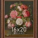 Picrit 16x20 Gold Bronze Poster Frame with 2.75-Inch Wide Ornate Border - Antique Victorian Style for Wall Mount & Gallery Art, 1 Pack.