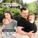 KeaBabies Baby Wrap Carrier Ring Sling - Easy to Wear, Adjustable D-Lite Baby Carrier Newborn to Toddler, Infant Carrying Shirt, Hands Free Bonding, Breathable Fabric Wearing Wrap (Graphite)