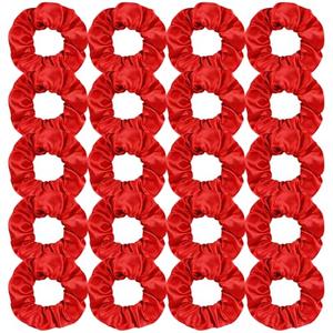 Semato 20 Pacs Matte Satin Scrunchies Bridesmaid Proposal Gifts Hair Ties Scrunchies for Women Girls Bachelorette Party Favors (red)