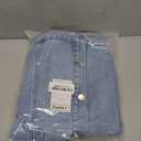 Ladyful Womens Denim Vest Top Ruffle Cap Sleeve Jean Vest Button Down Sleeveless Denim Jacket (XX-Large, Light Blue)
