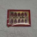 Harry Potter x Glamnetic Press On Nails - Gryffindor | Scarlet Red Graphic Short Almond Nails in a Chrome Finish | 15 Sizes - 30 Nail Kit with Glue