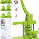 Button Maker Machine Multiple Sizes 1+1.25+2.25in, Button Pin Maker Kit for DIY Gifts, Badge Press Machine with Free 300PCS 25+32+58mm Badge Making Iron Supplies & 3Circle Cutter