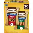 Snyder's of Hanover Variety Pack Pretzels, 20 Count 0.92 Oz (EXP 11/15/25)