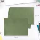 Granhoolm 100 Pack Green 5x7 Envelopes,Sage Green A7 Envelopes,5.25 x 7.25 Inch,120 Gsm Thick Paper,Self Seal,Gift card envelopes,Envelope 5x7 for Invitations(5.25 x 7.25 in)