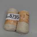 2mm Cotton Sparkle Macrame Cord 224 Meters, Colorful Crochet Macrame Cord for Wall Hangings, Bags, Plant Holders, Rugs, Polypropylene Rope (2 Skein, Cream Gold)