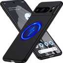 Magnetic Ultra Thin Frosted Designed for Google Pixel 8 Pro Phone Case 6.7 inch Slim Minimalist Lightweight Matte Hard PC Compatible with MagSafe Cover Protective Bumper Case-Black