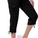 TBMPOY womens Capri (Black, M)