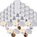 MTLEE 50 Pcs Wedding Scented Candles Gift Travel Tin Candle Aromatherapy Candle for Christmas Winter Baby Shower Favors Wedding Gifts