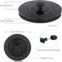Mademax Solar Bird Bath Fountains, Upgrade 1.4W Solar Fountain Pump with 8 Nozzles & 4 Brackets, Free Standing Floating Solar Powered Water Fountain Pump for Bird Bath, Garden, Pond, Pool, Outdoor