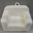 Kids Snuggly-Soft Sherpa Chair, Cuddly Toddler Foam Chair for Boys and Girls, Cream