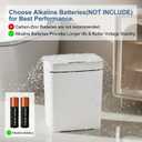 2 x Vanpopubs 2 Pack 2.7 Gal Bathroom Trash Can with Lid, Automatic Trash Can Small Smart Garbage Can Touchless, Slim Motion Sensor Waterproof Plastic Trash Bins for Bedroom Office Kitchen Toilet