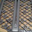 MYPET North States Paws Portable Pet Gate: 26-40" Wide. Pressure Mount. No Tools Needed. Made in USA, 23" Tall, Expandable, Durable Dog Gates for Doorways, Fieldstone Gray