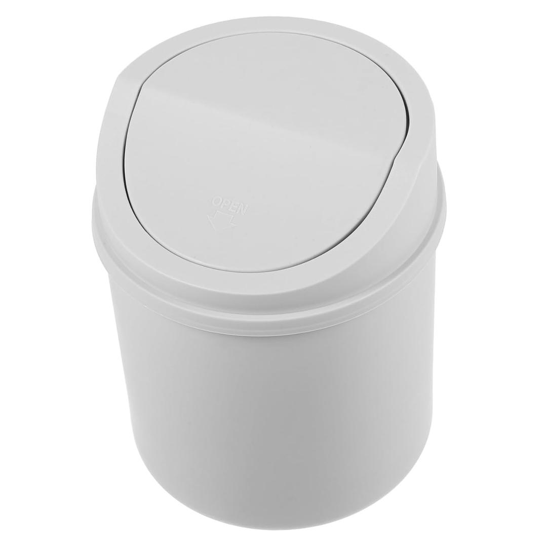 Mini Swing Top Trash Can with Lid Compact Desktop Garbage Bin for Office Home Dorm Mini Waste Basket for Cleanliness and Organization Versatile Adorable Design