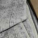 Washable 8x10 Area Rug for Living Room, Vintage Floral Rug Soft Non Slip Stain Resistant Boho Carpet for Bedroom Dinning Room Kitchen Home Office Grey