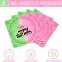41Pcs Witch Princess Party Decorations Pink and Green Tablecloth Witch Princess Birthday Party Plates Napkins Pink and Green Party Supplies