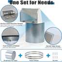 8 Inch Dryer Vent Cover Outside with Screen and Damper - Heavy-Duty Galvanized Steel, Wind/Rain/Insect Proof, Quiet & Easy Install, Wall Vent Cover for Dryer, Kitchen, Bathroom