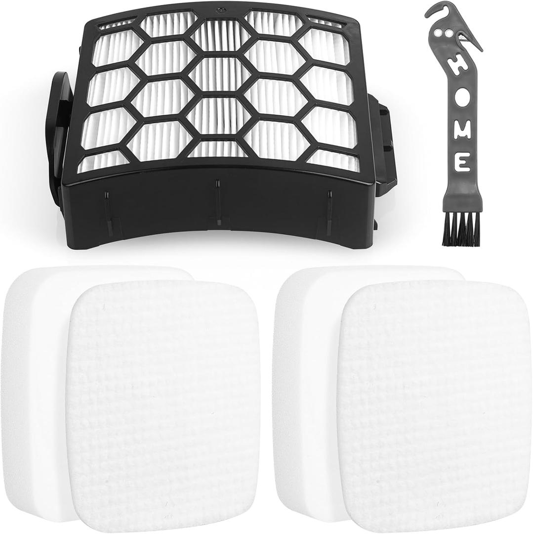 UV850 Filters Replacement for Shark Navigator Lift-Away ADV DuoClean PowerFins Upright Vacuum UV900 UV850 LA492 LA490, Replace Part # XHF320 & XFFK602UKT (UV850(2Sponge+1HEPA))