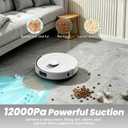 Robot Vacuum and Mop Self-Emptying with 12,000Pa No-Collision Obstacle Avoidance, Carpet Detection, Anti-Tangle Brushes, 240 Mins, 75-Day Capacity, No-Go Zones, Home Mapping, App/Alexa Control,T30+