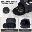 MIER Large Duffel Backpack Sports Gym Bag with Shoe Compartment, Heavy Duty and Water Resistant, Black, 90L