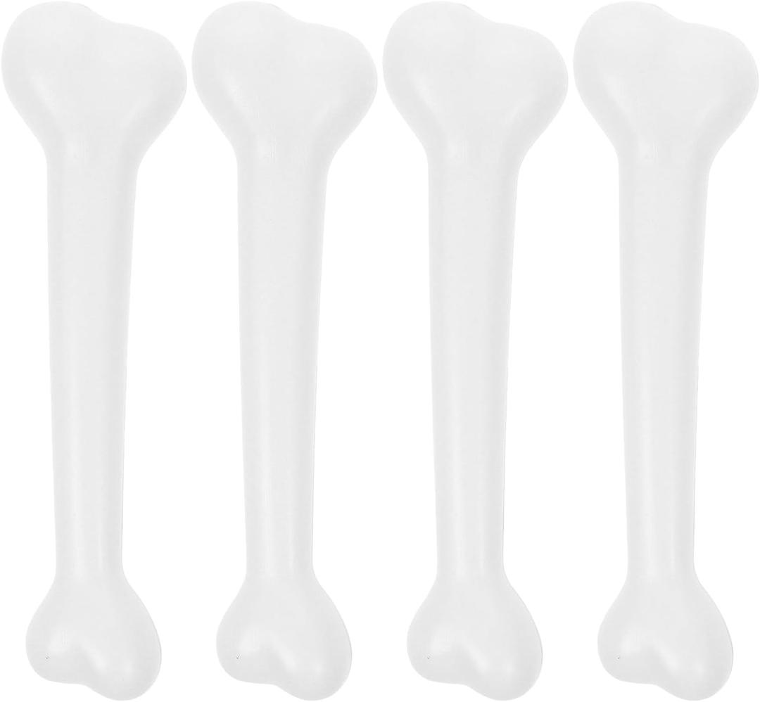 Sewroro 4pcs Plastic Bones, Halloween Fake Bones Simulative Human Skeleton Costume for Halloween Party Prop Cosplay (White)