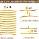 Balloon Arch Stand Metal Round Backdrop Stand Circle Balloon Arch Frame Wedding Arches 6.5FT for Ceremony Birthday Party Baby Shower Decoration
