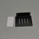 Soap Dish for Shower, 4 Slot Self-Adhesive Soap Holder for Bathroom, Wall Mounted Shower Soap Holder with Hook, Stainless Steel Soap Tray Black