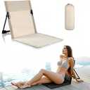 Foldable Poolside Chairs – Portable Flip Chairs for Edge of Pool, Beach, Camping, Picnic, Lawn – Compact & Lightweight Outdoor Seating Accessories (1, Light Beige)