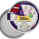 Wilton Aluminum 2-Piece Round Cake Pan Set, Durable Anodized Bakeware for Tiered & Layered Cakes, Even Heating, Rust-Resistant, Professional Cake Baking Pans, 9 x 2 in, Packaging May Vary