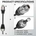 NEW Front Right CV Axle Passenger Side Shaft Assembly fits for Honda Element 2003 2004 2005 2006 2007 2008 2009 2010 2011 2.4L (for DX/EX/LX/SC Models Only), FWD & 4WD, for 66-4214