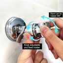 Medsuo Adjustable Shower Head Holder Removable Suction Cup Shower Head Bracket No Drill Shower Head Bracket with Chrome Polished for Bathroom