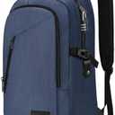 Mancro Laptop Backpack, 15.6 inch Business Backpack Anti Theft College School Computer Bag for Men Women Travel Backpack with Laptop Compartment (Blue, 15.6 inch)